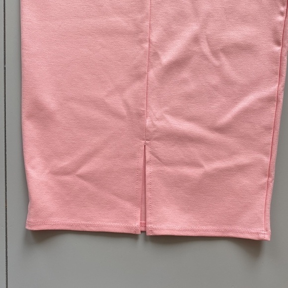 Nwt Hybrid & Company High Waist Pink MIDI Skirt Size Medium - Picture 9 of 14